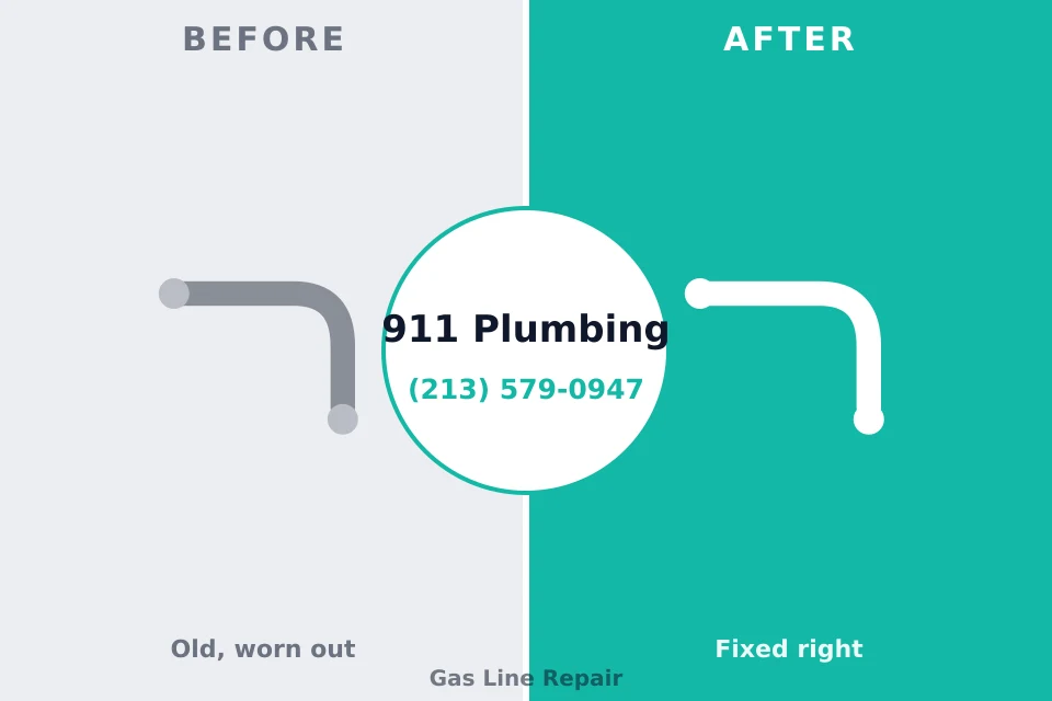 Before and after: plumbing repair Wolcottville, IN